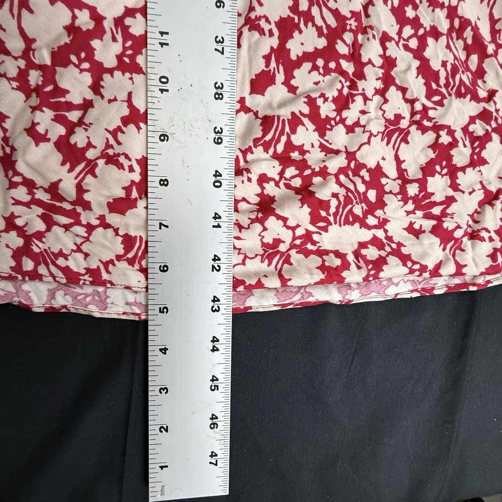 Free People Ohh La La Red Floral Bias Cut Midi Dress Red Sleeveless Size 10 $138 - Picture 4 of 9